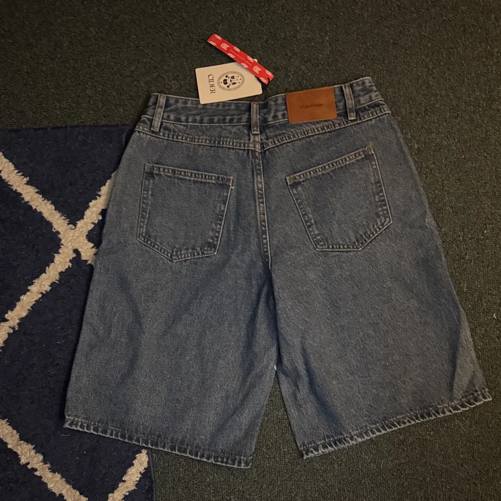 Cider Blue Baggy Denim Shorts